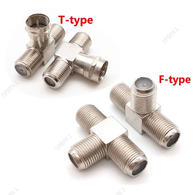3Way T Tipo Divisor Sma Macho Para Dois Fêmea Plug Conector Soquete 2 Adaptador Cabo Coaxial BRK1