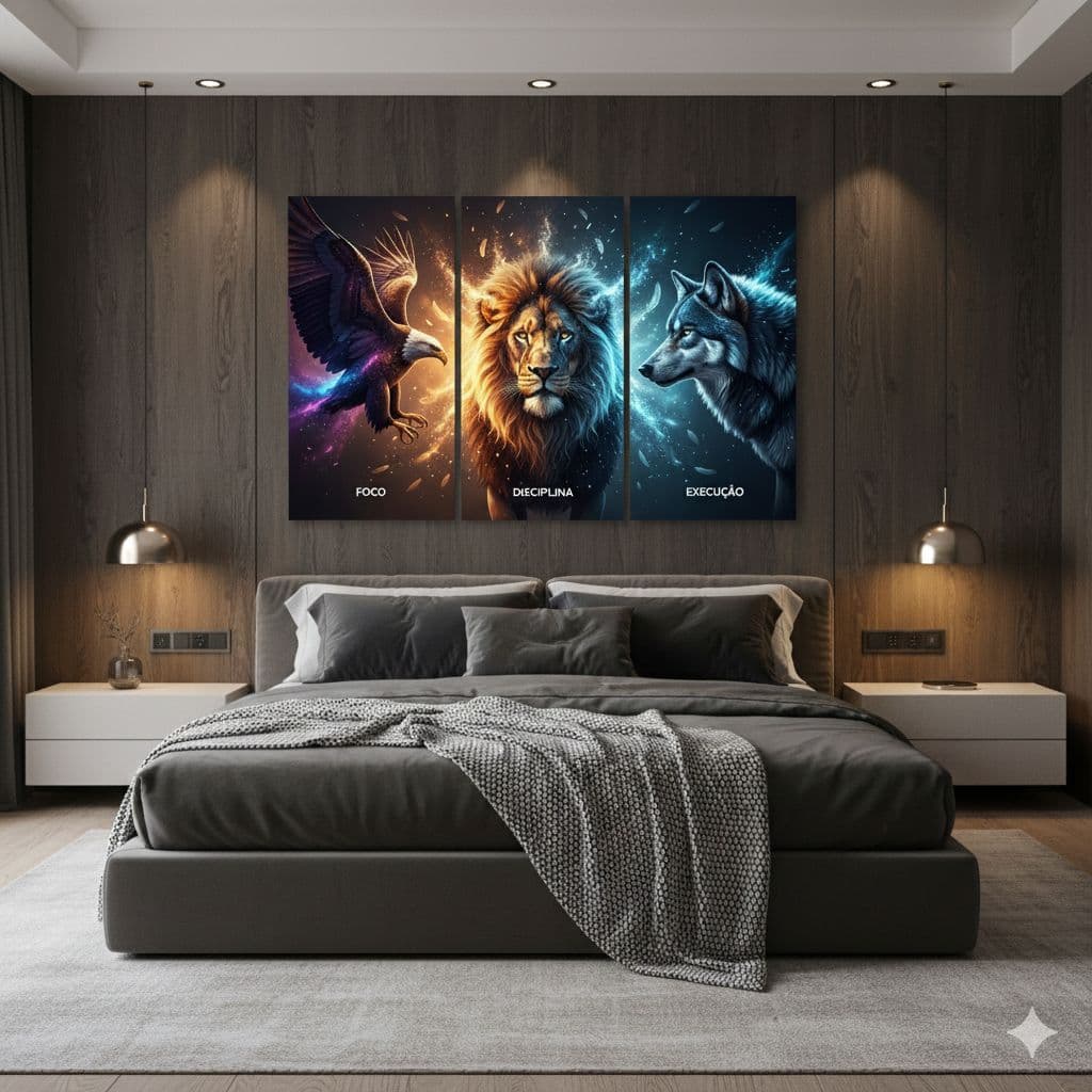 Quadros de luxo para decorar quarto , sala promoção unica qualidade 4k trio quadros de luxo 2026