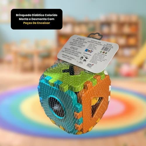 Brinquedo Pedagogico Colorido Montavel Educativo Encaixavel Interativo Infantil