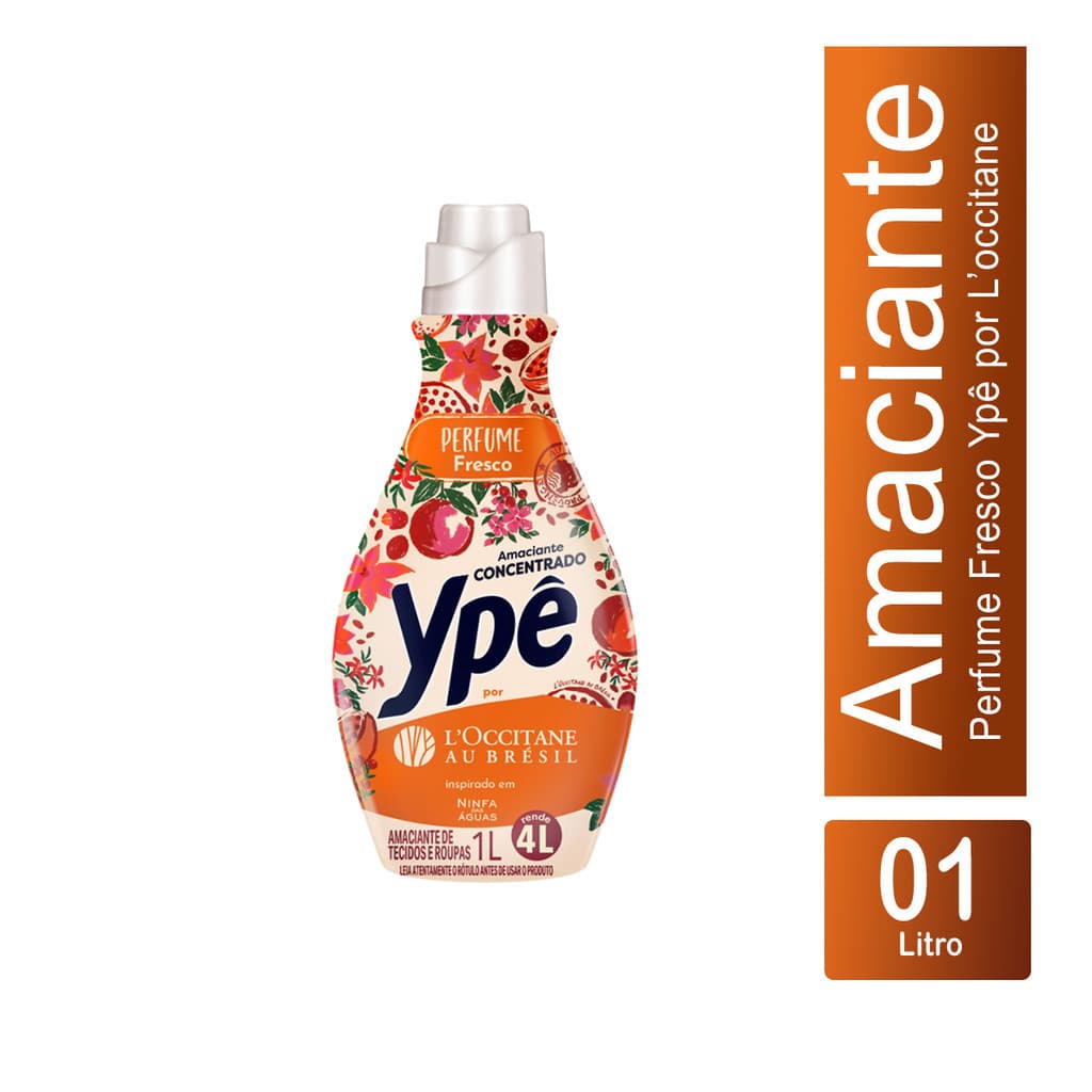 Amaciante de Roupa Ypê L'Occitane Ninfa das Águas 1L Concentrado Perfume Intenso