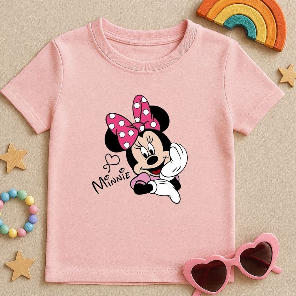 Camiseta Infantil Feminia Personagens Desenho Mouse Rato varias estampas algodão100%