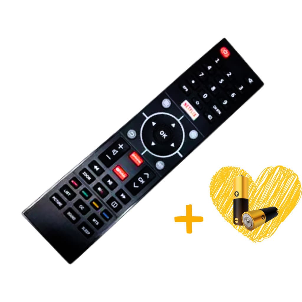 Controle Remoto Semp Toshiba Smart Netflix Youtube Ct6810 + Pilhas