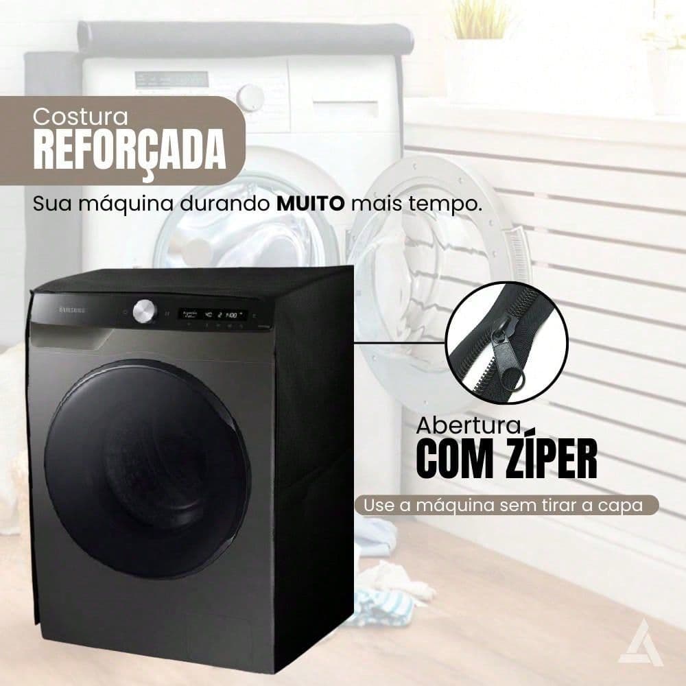 Capa Protetora Lava e Seca Samsung 13kg WT13 Abertura com Zíper