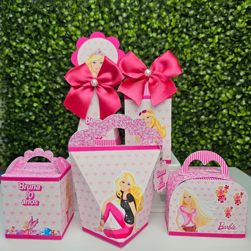 Kit Caixa Montada BARBIE - Personalizados - Festa infantil - Aniversário - Lembrancinha