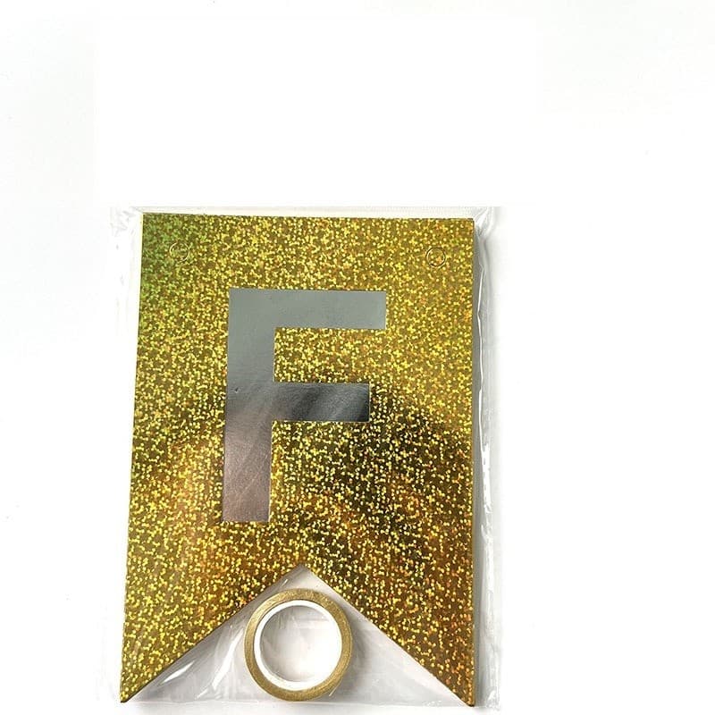 Bandeira Faixa Decorativa Feliz Aniversário Letras Festas Holografico Brilhante(90903)