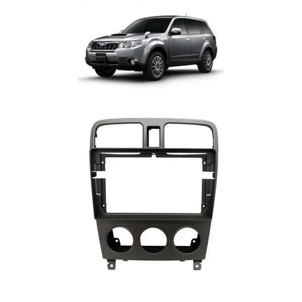 Moldura Painel 9" Subaru Forester 2007 e 2008 Cinza Chumbo