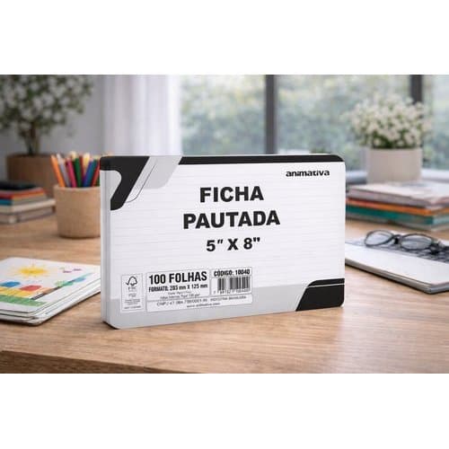 Bloco Anotações Pautado 5x8 Polegadas 100 Folhas Papel Escolar Profissional