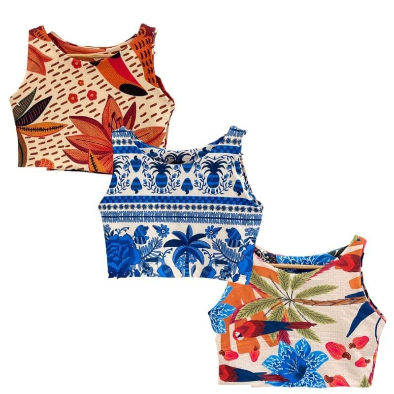 Cropped estampado feminino tendência moda blogueira blusa croped Top