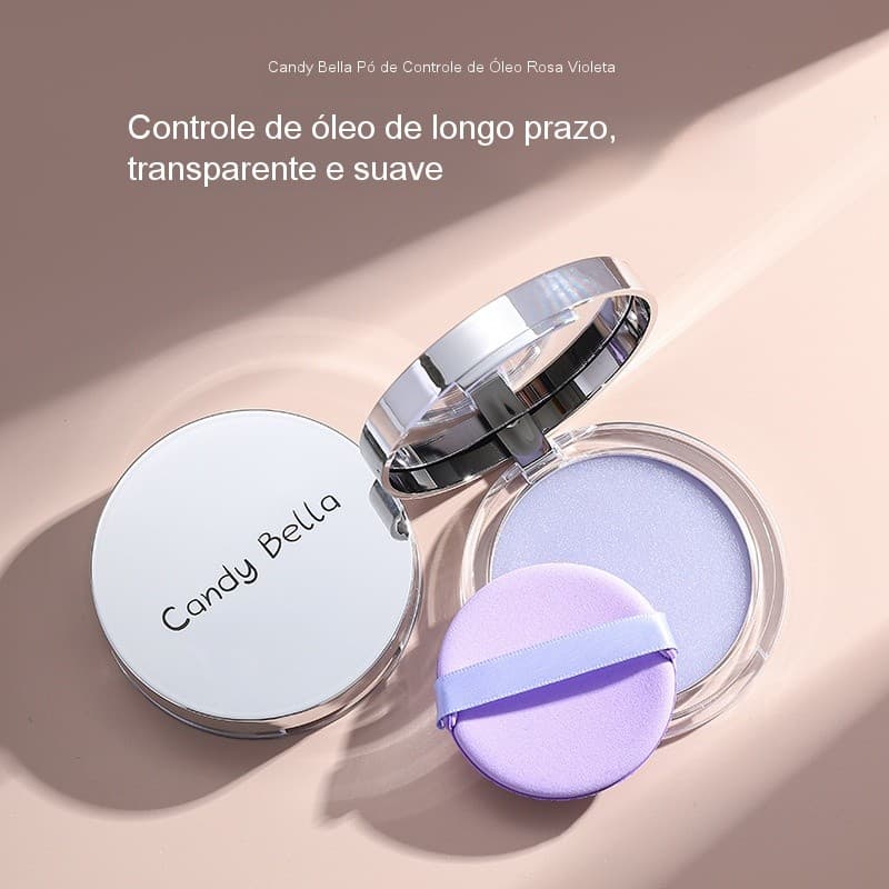 Pó De Bálsamo Transparente Candy Bella | Blush De Contorno Iluminador 3 Em 1 Fórmula Sem Para Desfocar Poros Acabamento