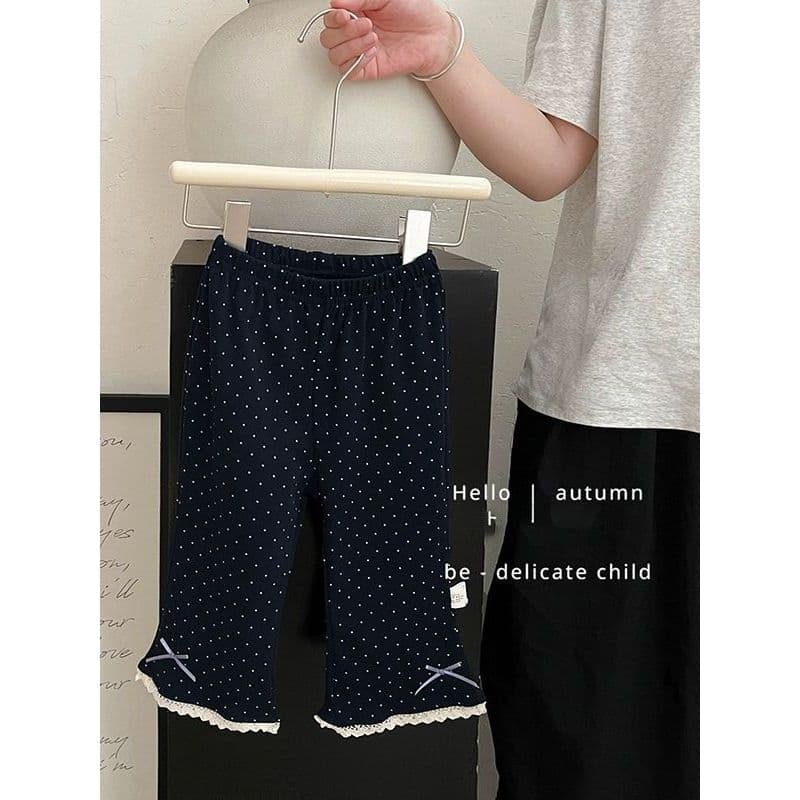Meninas primavera 2026 novo estilo confortável estilo ocidental calças de bolinhas bebê menina Casual All-Match queimado