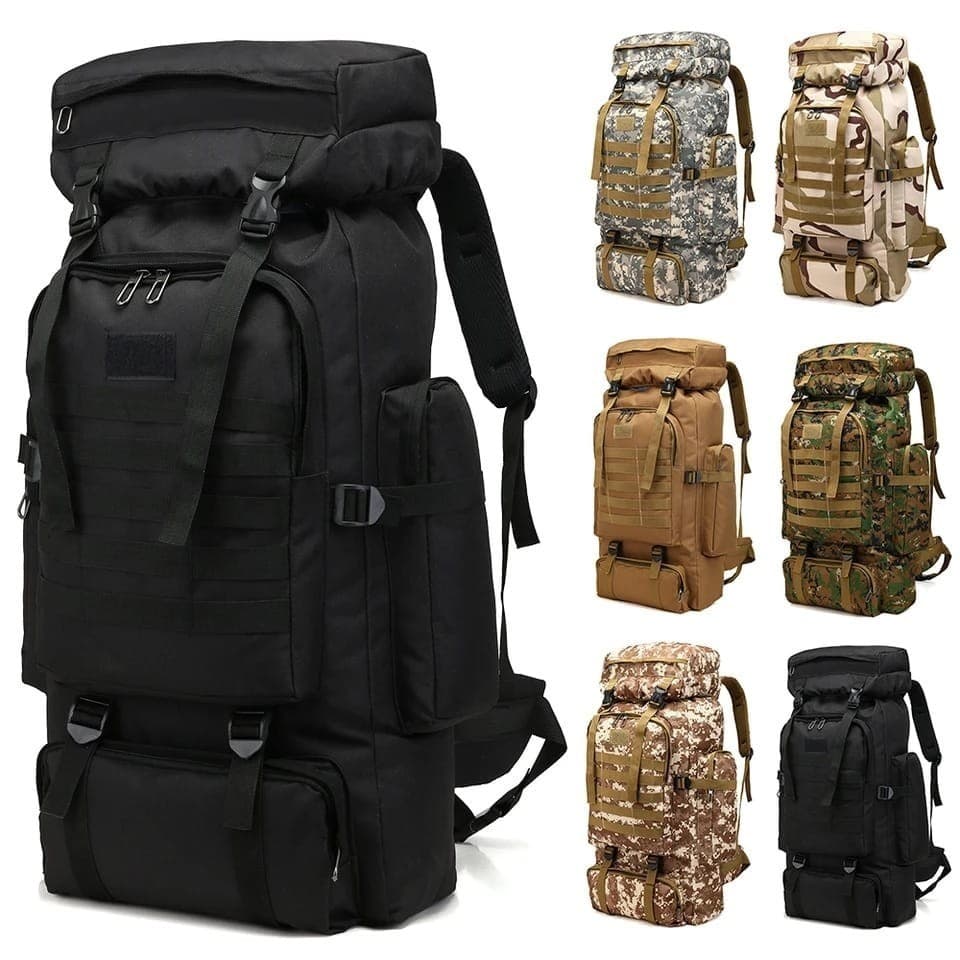 Mochila 80 litros Trilhas Camping Tática Caminhada Moda Shop