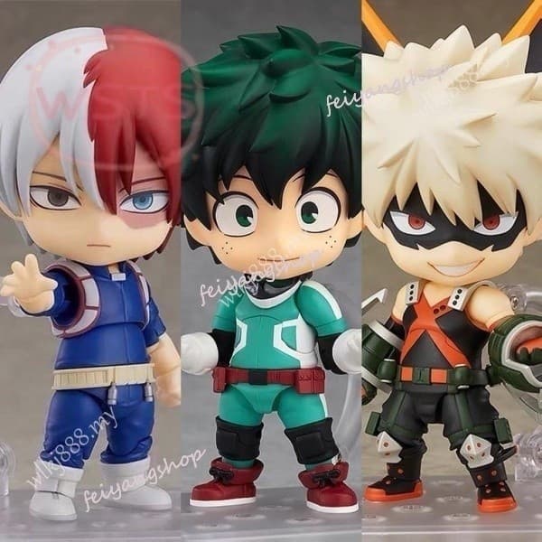 Figuras Nendoroid de My Hero Academy Nodorid Todoroki Shoto Bakugou Katsuki Midoriya Izuku Decorações DYOX DGJS QLXO
