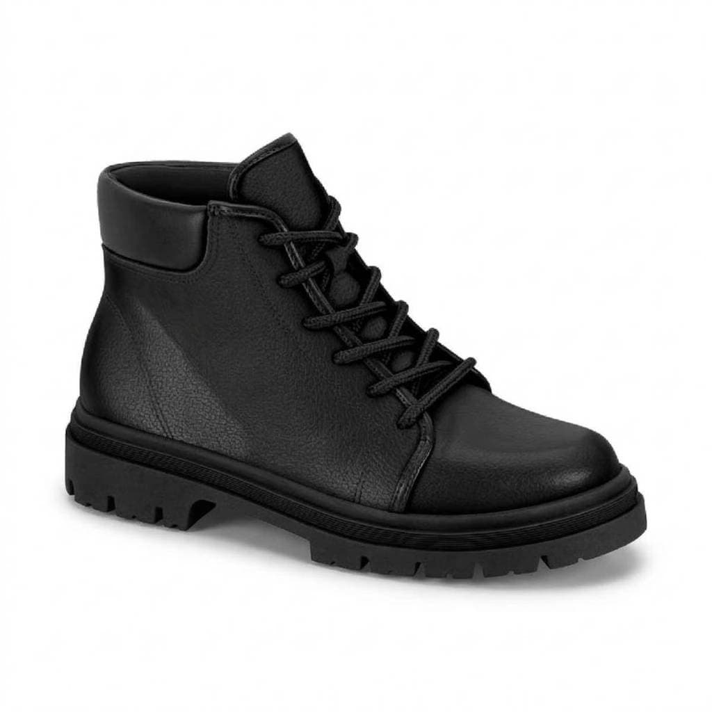 Bota Feminina Moleca Coturno Casual Cano Curto Salto Baixo Tratorada Confortável Original