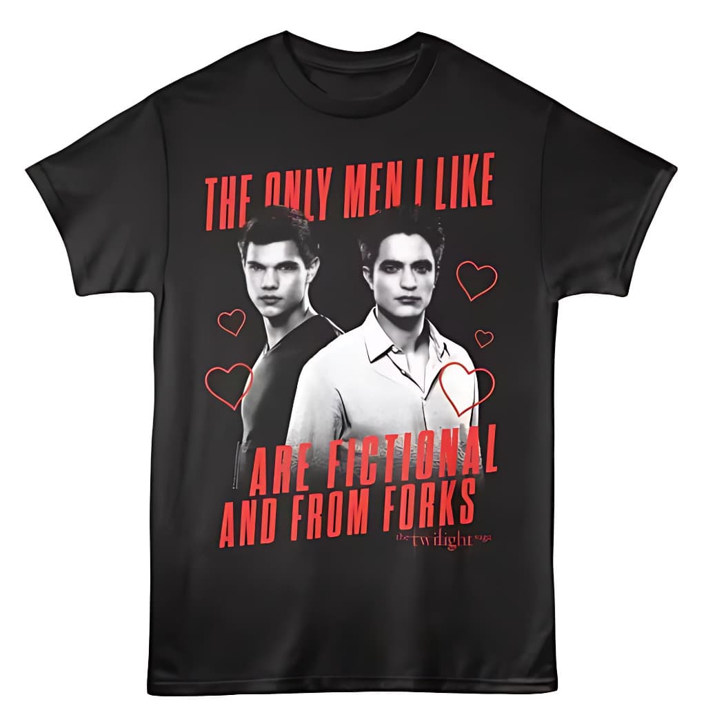Camisa jacob e crepúsculo Twilight Saga Estilo Gótico Vampiros camisa Algodão Unissex Adulto/infantil envio rápido