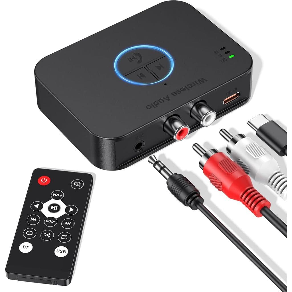 Bluetooth 6.0 Receptor De Áudio U Disk RCA 3.5mm AUX USB Estéreo Música Adaptador Sem Fio Para Kit Carro A