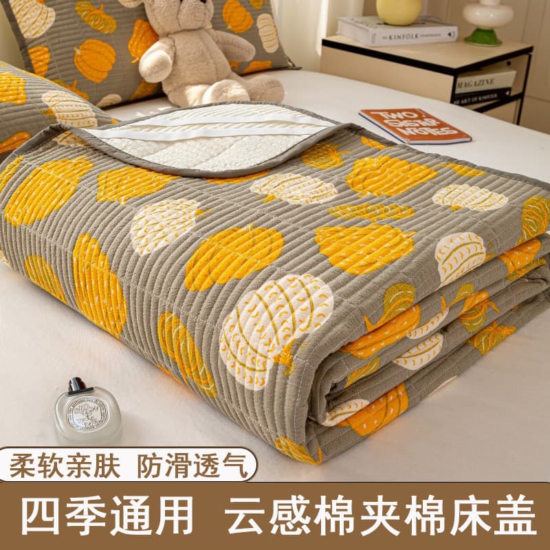2026 Novo estilo capa de cama acolchoada espessada peça única lençol de algodão não puro Kang capa almofada Tatami conju