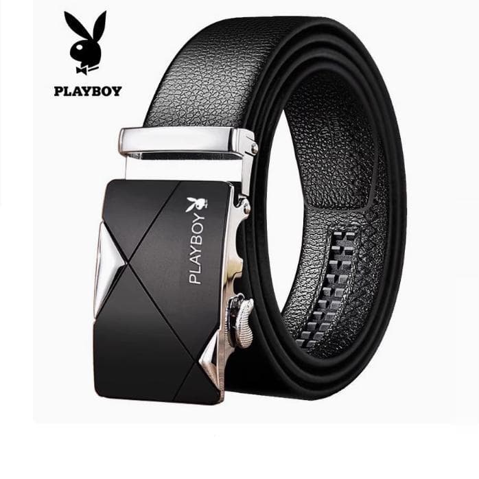 Playboy cinto masculino na moda fivela automática 2024 cinto de couro Formal terno calças cinto moda jovem estilo couro
