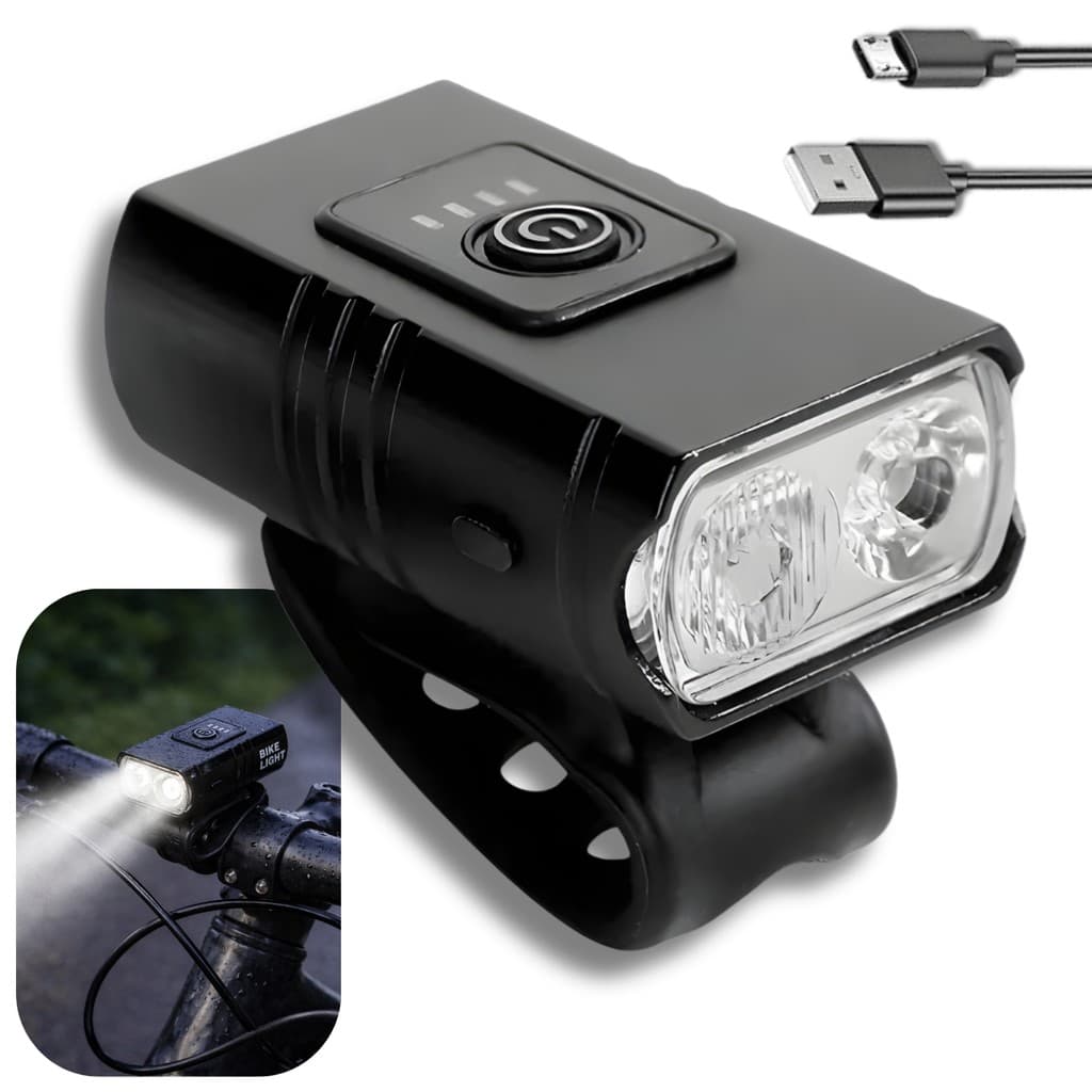 Lanterna De Bicicleta Bike Led Cree T6 Recarregável 5 Modos