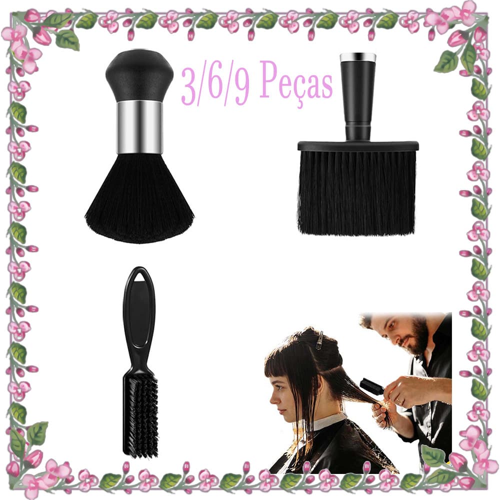 3/6/9 Peças Escova de Barbear de lã de Náilon Macia para Escova de Barbear de Barba, Adequada para de Salão de Barbeiro