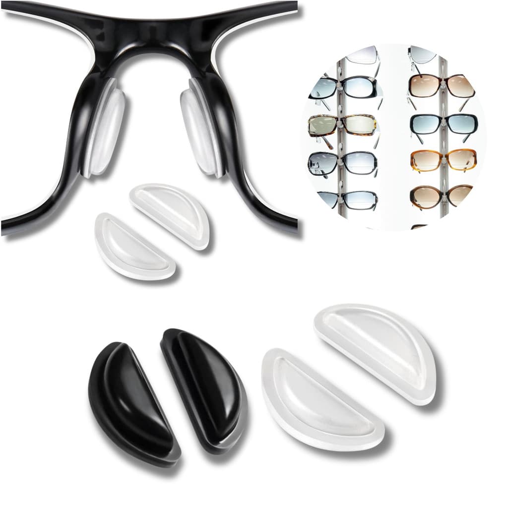10 Pares Plaqueta Adesiva Silicone Nariz Óculos Proteção Confortável Extra Macio Almofadas de Apoio