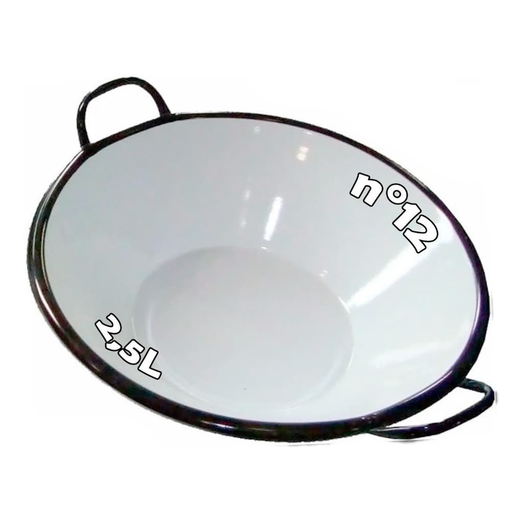 Tacho Esmaltado N°12 Para Frituras Em Geral Preto