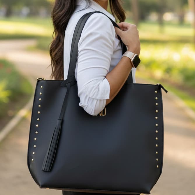 Bolsa Sacola Feminina Tote Grande Alça ombro Faculdade e Trabalho Notebook