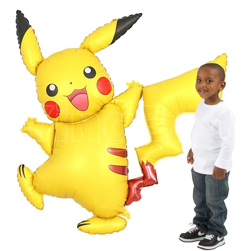 49 Polegada Pokemon 3D Balão Pikachu Charmander Dos Desenhos Animados Balões De Folha Menino Menina Festa De Aniversário
