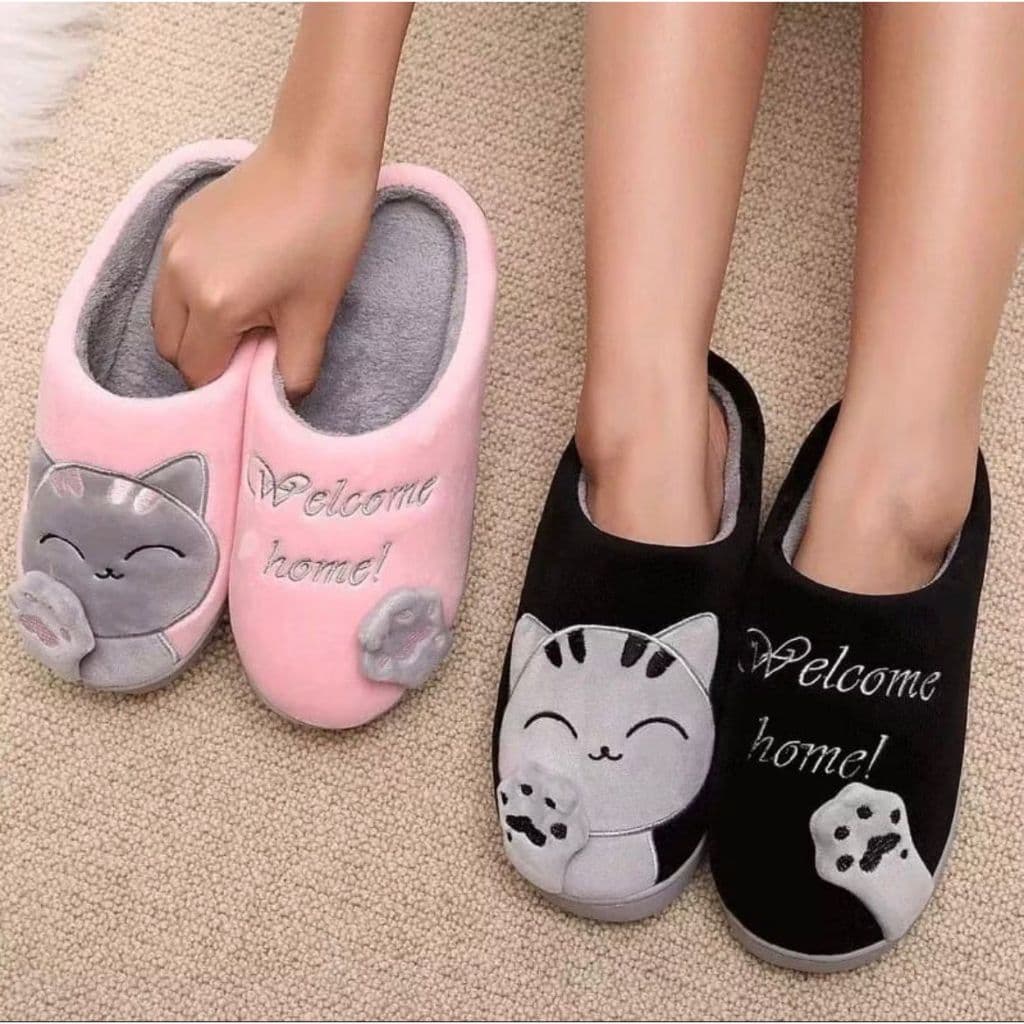 Pantufa Soft Cat Premium – Chinelo de Quarto Macio com Solado Antiderrapante  LU4779