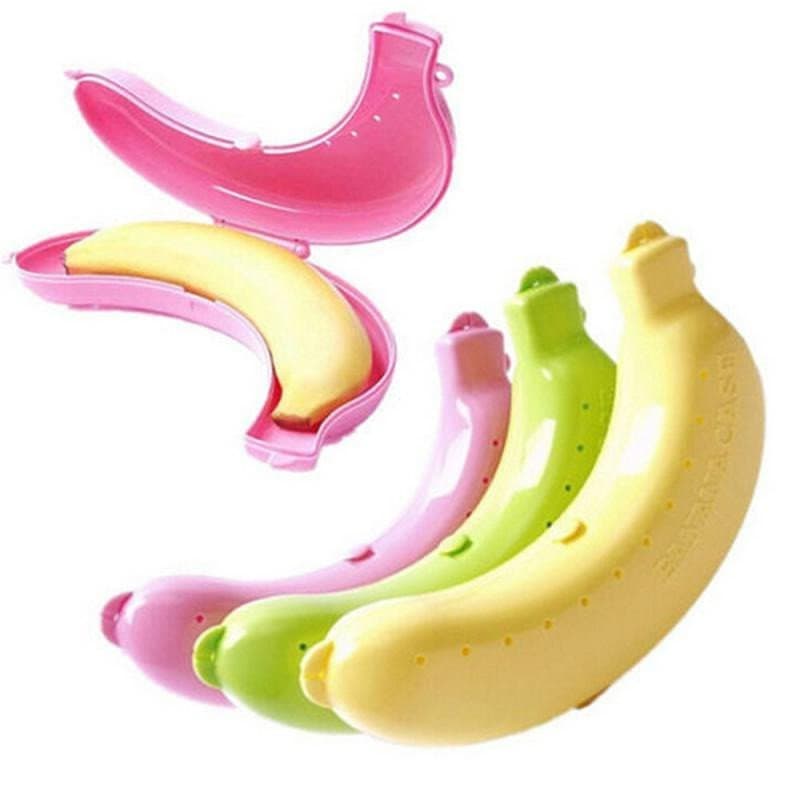 Caixa De Armazenamento De Banana Para Viagens Ao Ar Livre Protetora Fofa Viagem Almoço Frutas