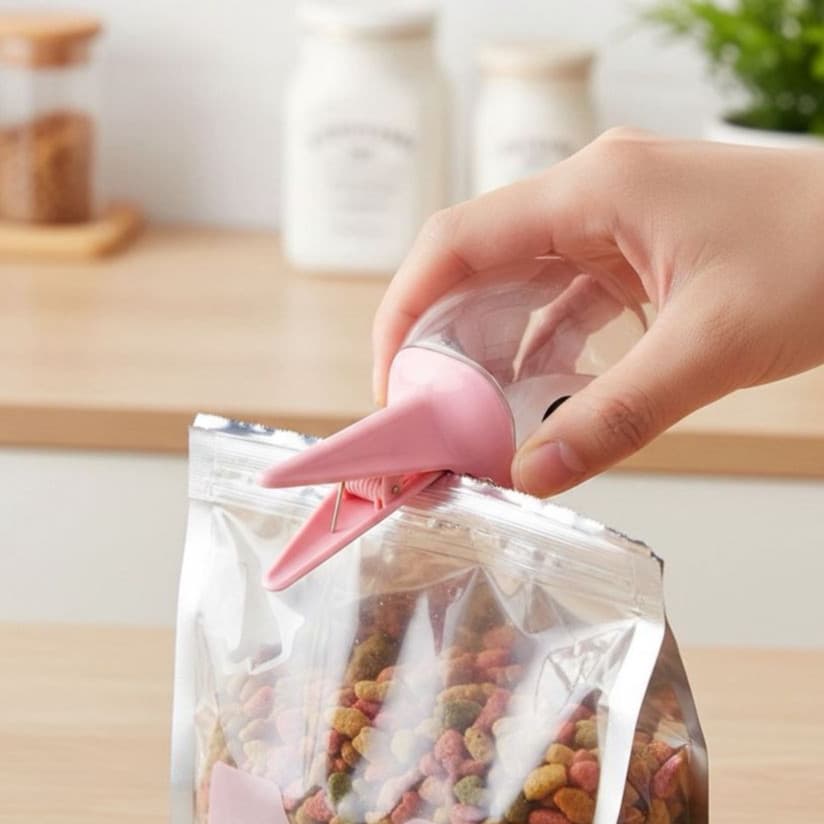 Colher Pá Pegador Patzo 2 em 1 com Prendedor – Medidora de Ração para Cães e Gatos – Alimentos Secos