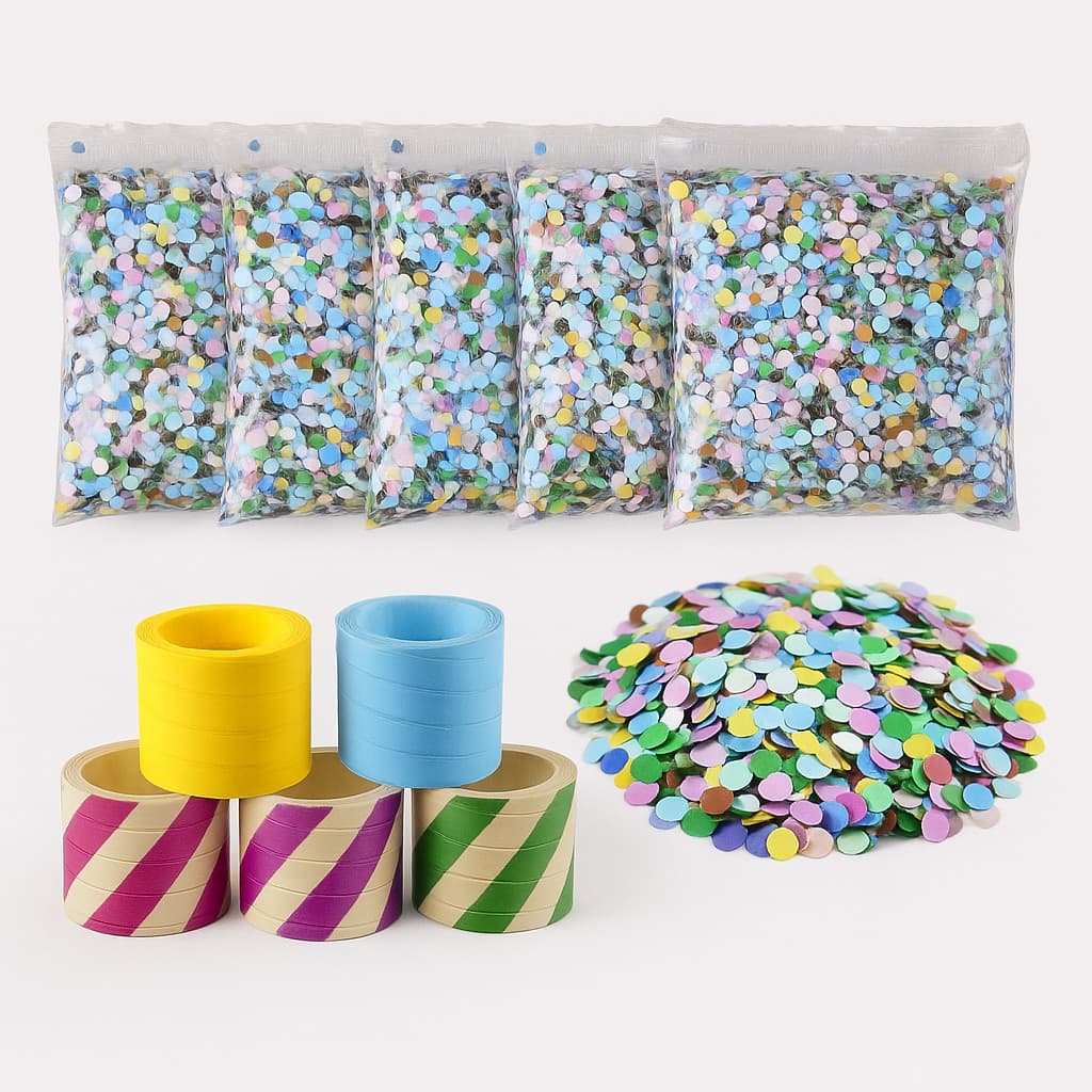 Kit Carnaval Confete e Serpentina Festa Bloco Folia