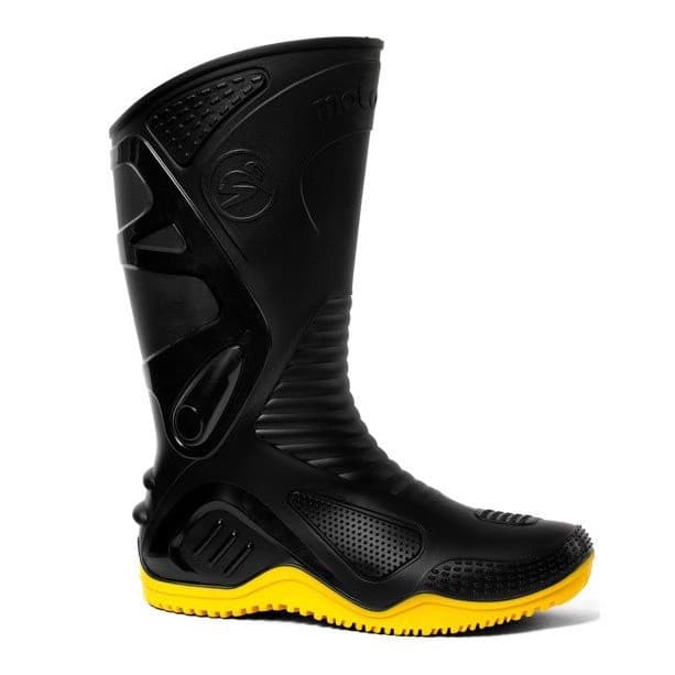 Bota Motoqueiro Motociclista Motoboy PVC Impermeavel Motosafe Preto/Amarelo