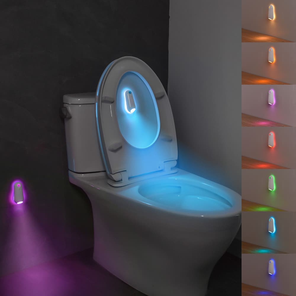 Sensor esportivo inteligente luz noturna LED projetor luz do banheiro carregamento USB colorido pé luz de parede adequad