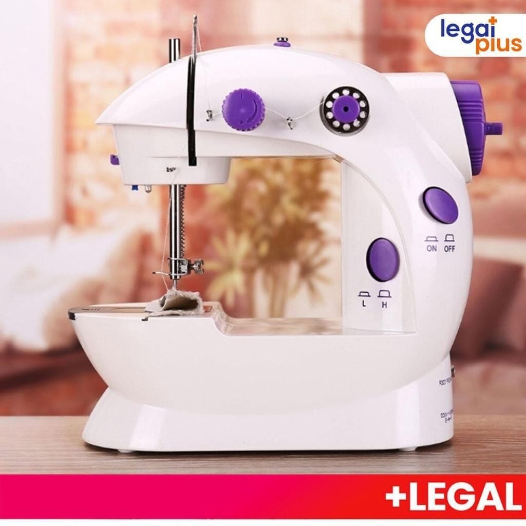 Mini Máquina Costura Portátil Com Pedal Elétrica Costureira 110V