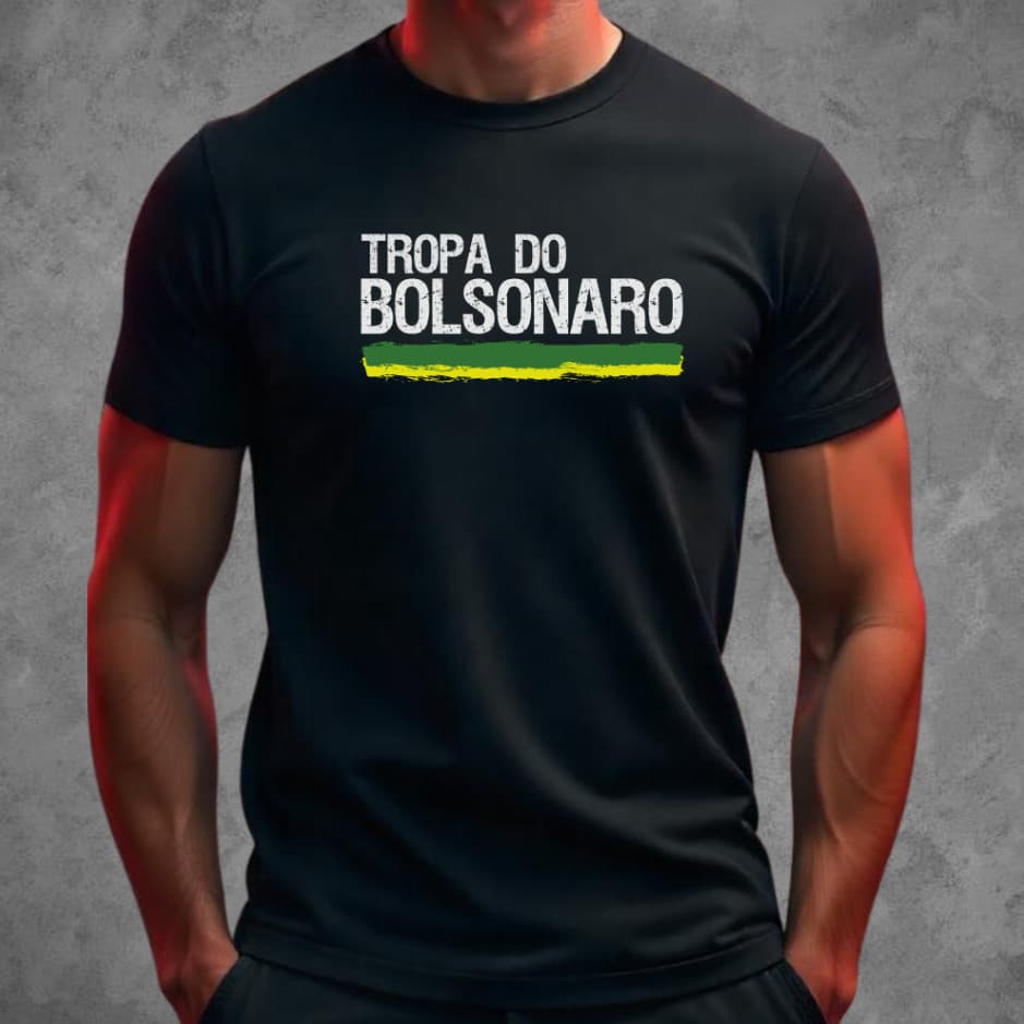 Camiseta Tropa do Bolsonaro Camisa Unissex Basica Algodão Premium