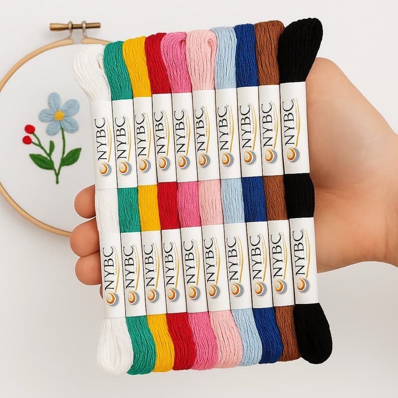 Kit Linhas Meada Para Bordar 12 Unidades 8mts 100% Algodão
