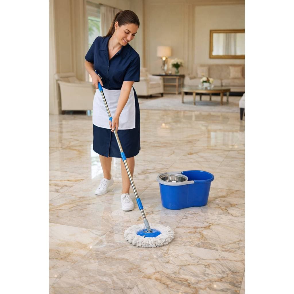 Mop Giratorio 360 Graus Balde Esfregao Facil Limpeza Residencial Comercial