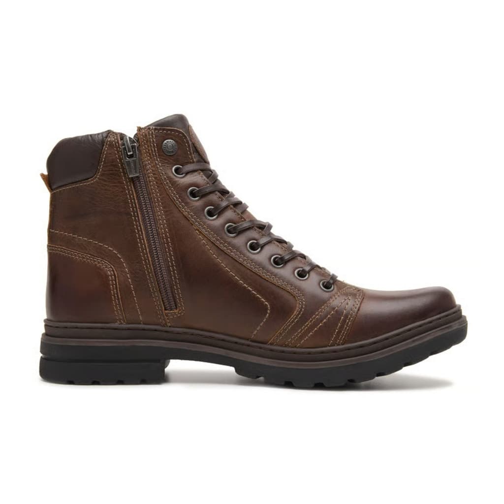 Bota Coturno Masculino Freeway Absolut X Couro Ziper