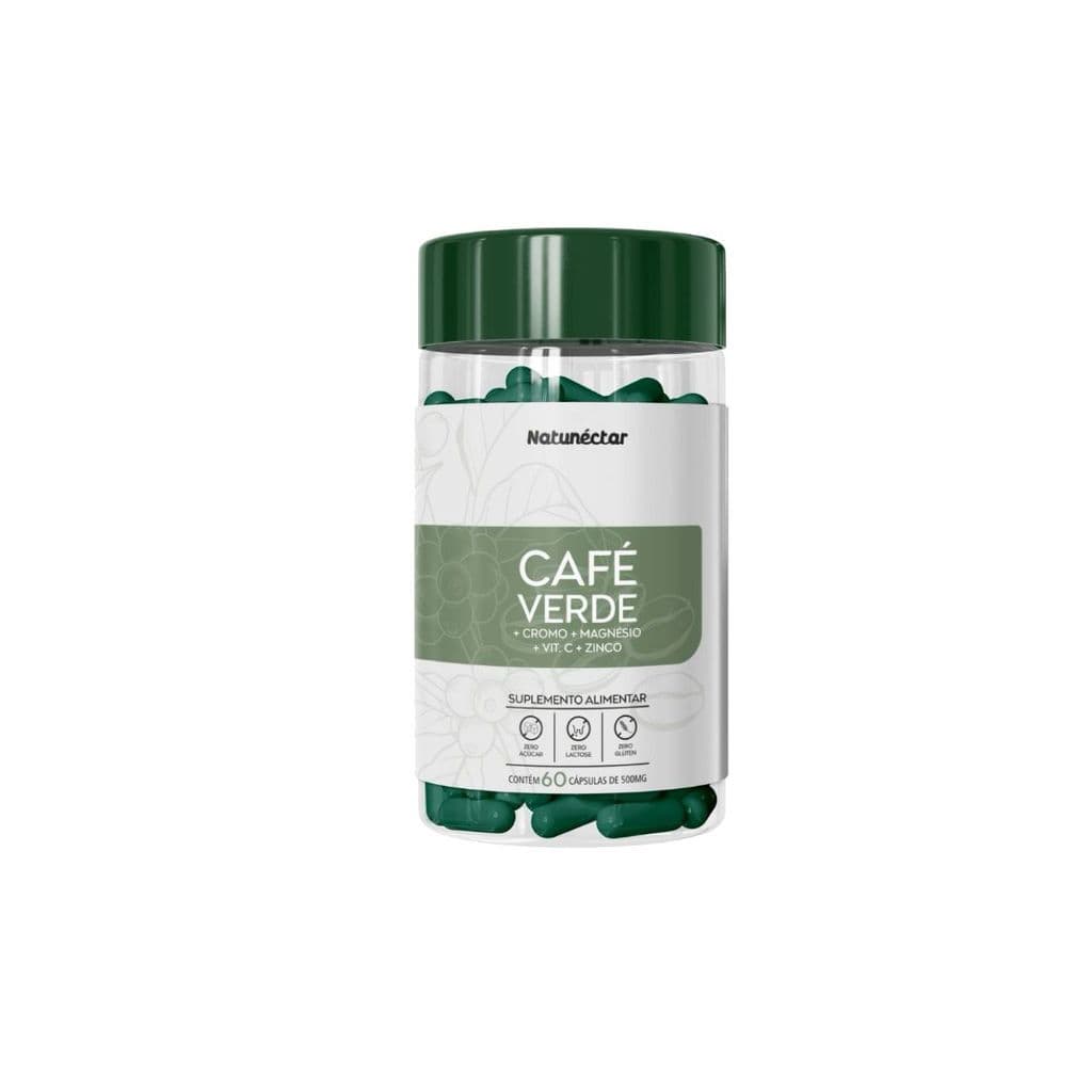 Café Verde- Cromo+Magnésio+Vita C+Zinco- 60 Caps.- Natunéctar