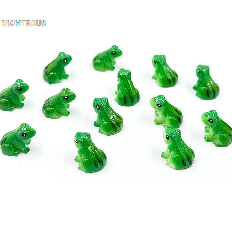 Rightrous 5/10 Peças Mini Estátua De Sapo , Modelo De animal , Jardim De Conto De Fadas Micro Paisagem , Artesanato De R