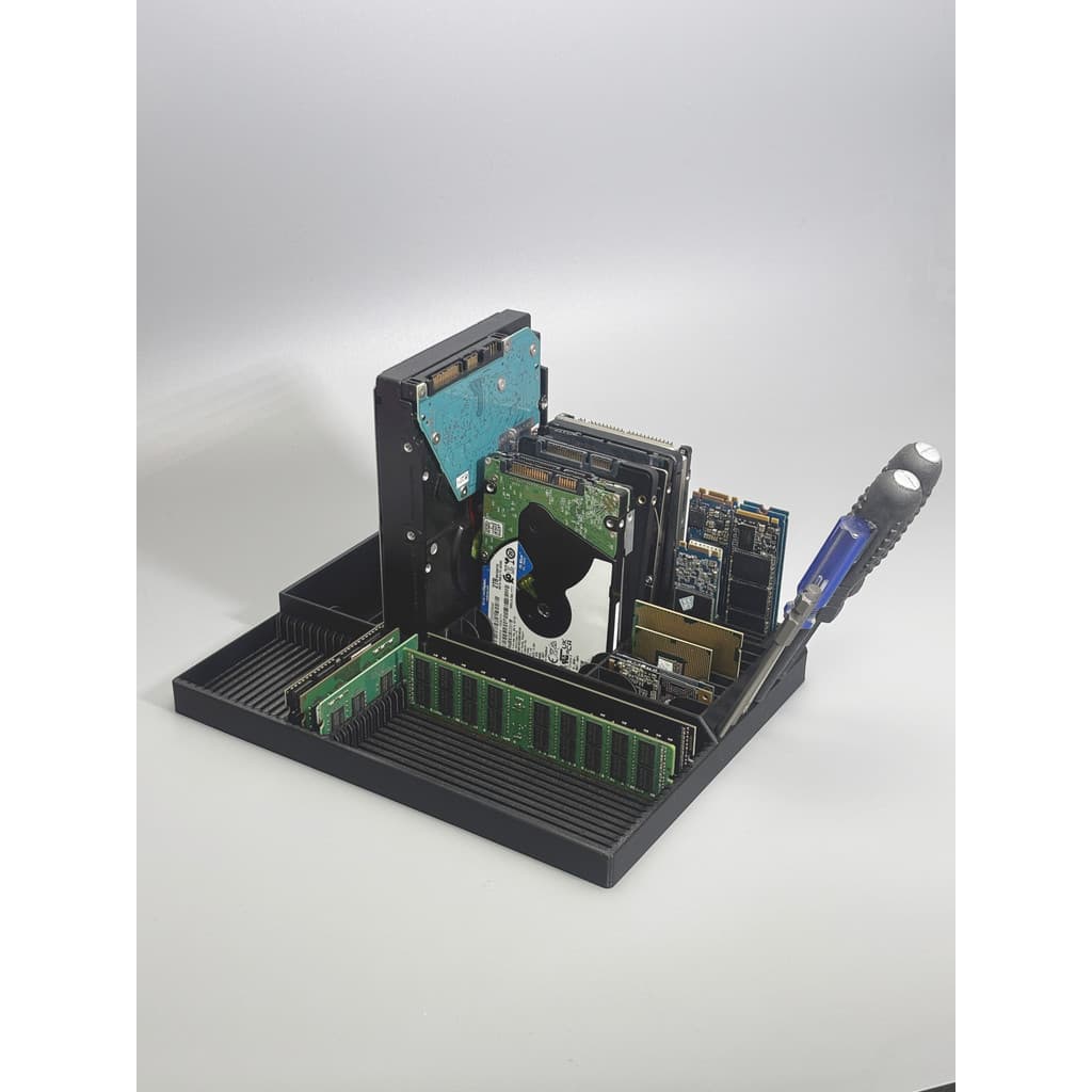 Caixa de armazenamento de peças para reparo de computadores, caixa de memória de CPU, armazenamento de disco rígido, arm