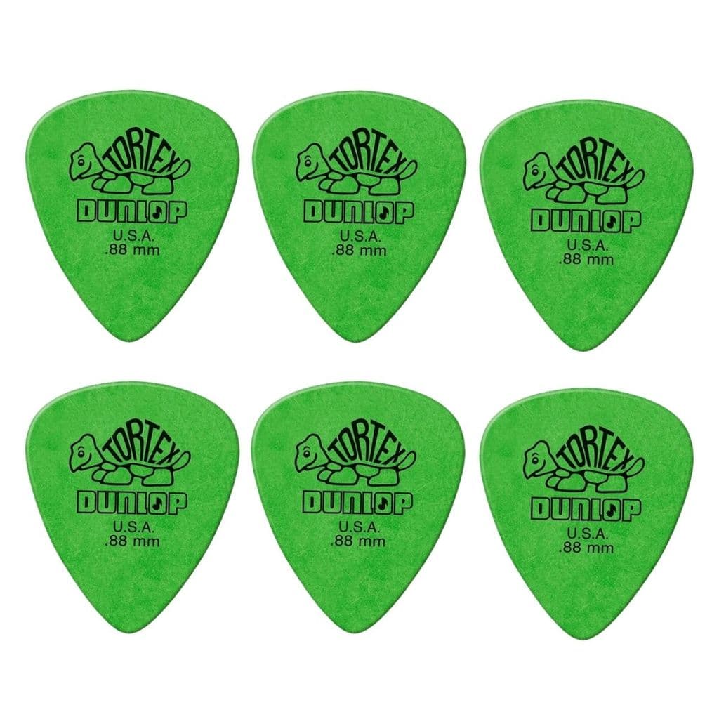 KIT 6 PALHETAS DUNLOP ORIGINAL AMERICANA TORTEX 418R88 .88MM