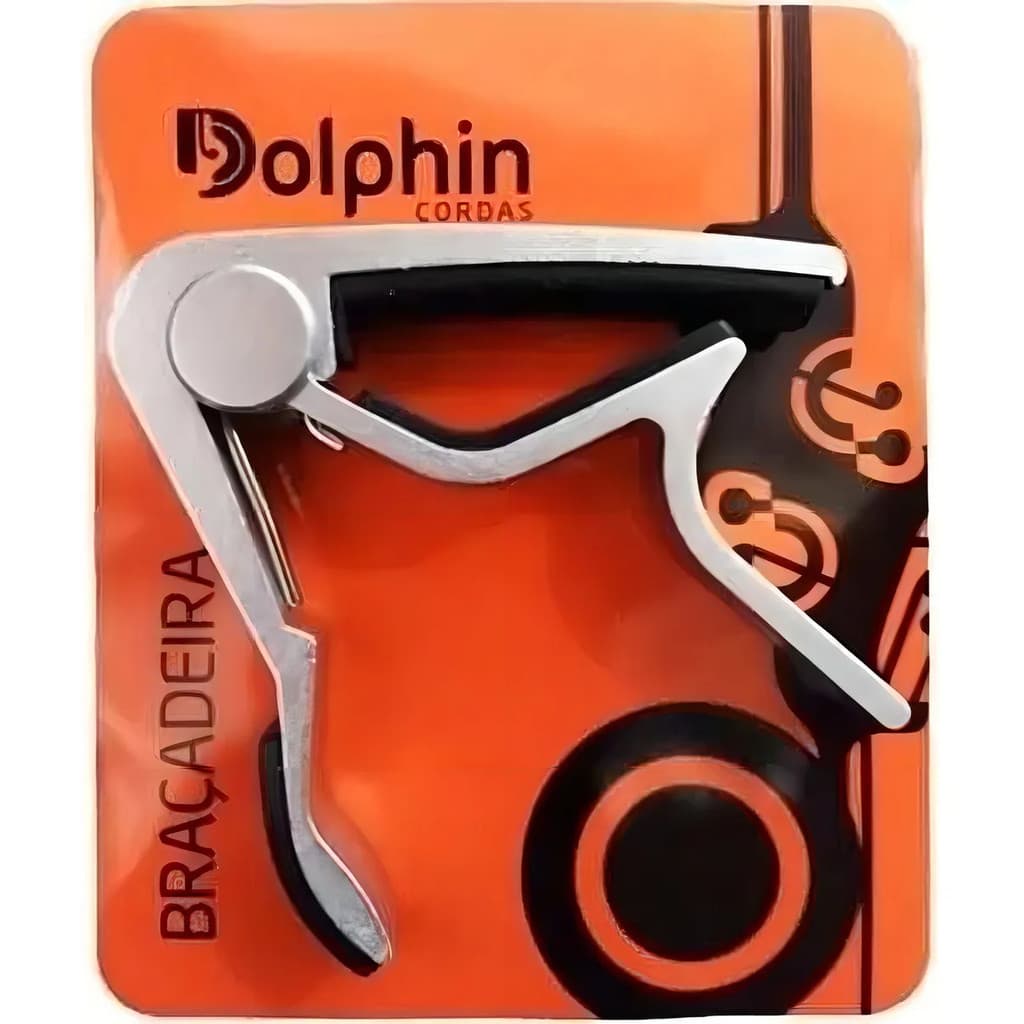 CAPOTRASTE DOLPHIN PARA VIOLÃO/GUITARRA/CAVACO/BAIXO PRATA