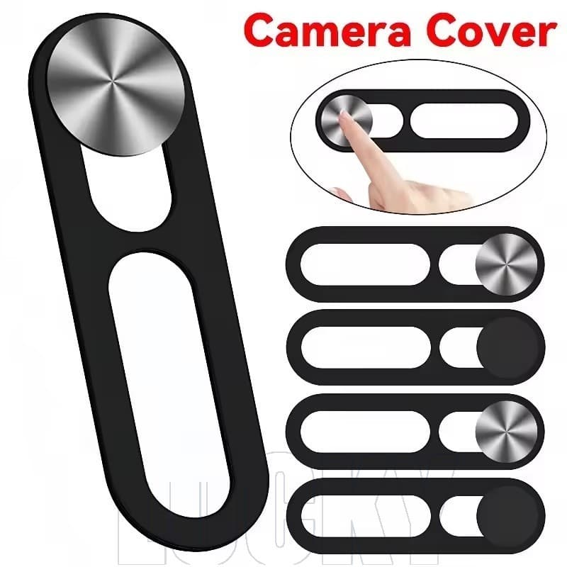 Capa De Lente Bloqueadora De Webcam De Metal De 2-1 Unidade-Adesivo De Privacidade Com Proteção Deslizante-Segurança De