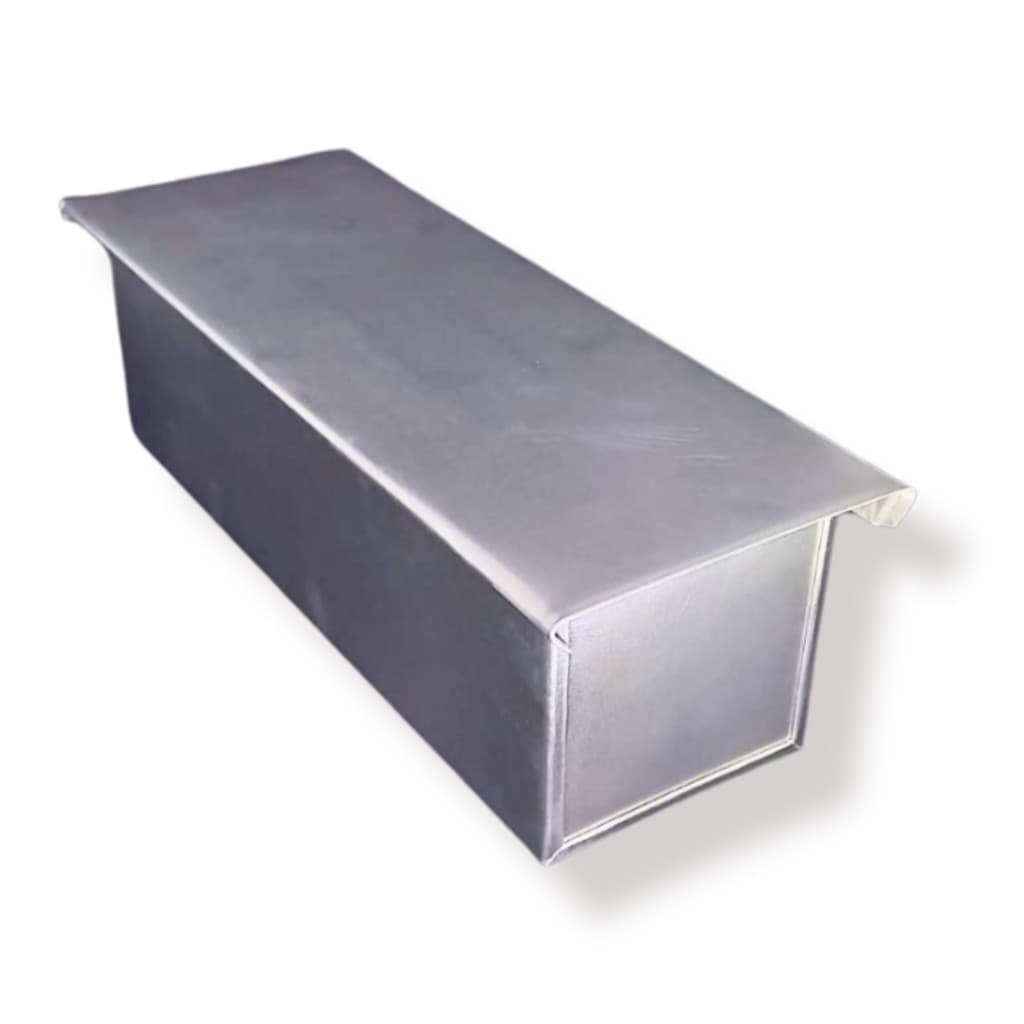 Forma Retangular para Pão Bolo 30x10x10 Super Fatia Com Tampa Alumínio 500gr