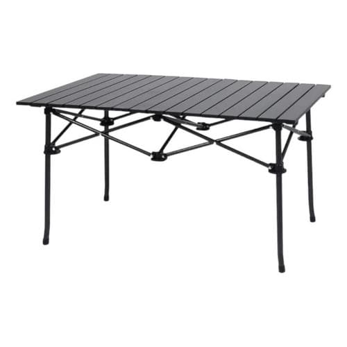 Mesa Portátil Dobrável Para Camping Em Alumínio - Deyu Preto