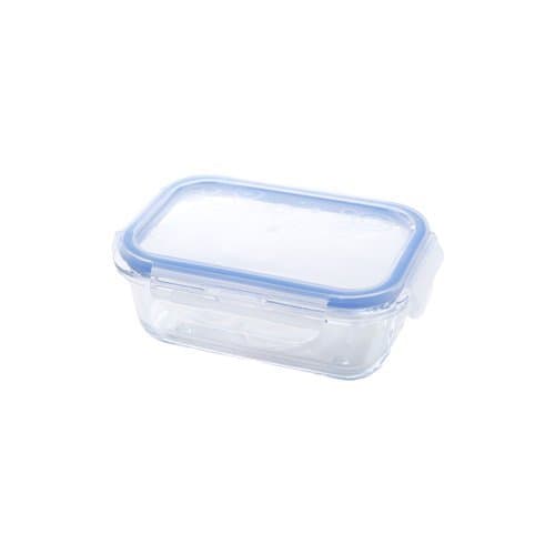 Pote de Vidro Hermético 640ml Retangular | Marmita Fitness Forno Micro-ondas e Freezer