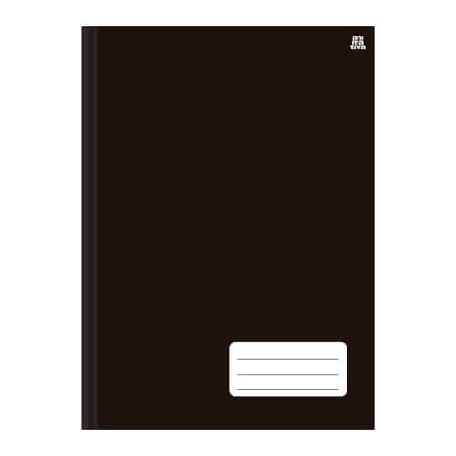 Caderno Universitario Costurado 1 Materia 96 Folhas Preto Organizador Estudos