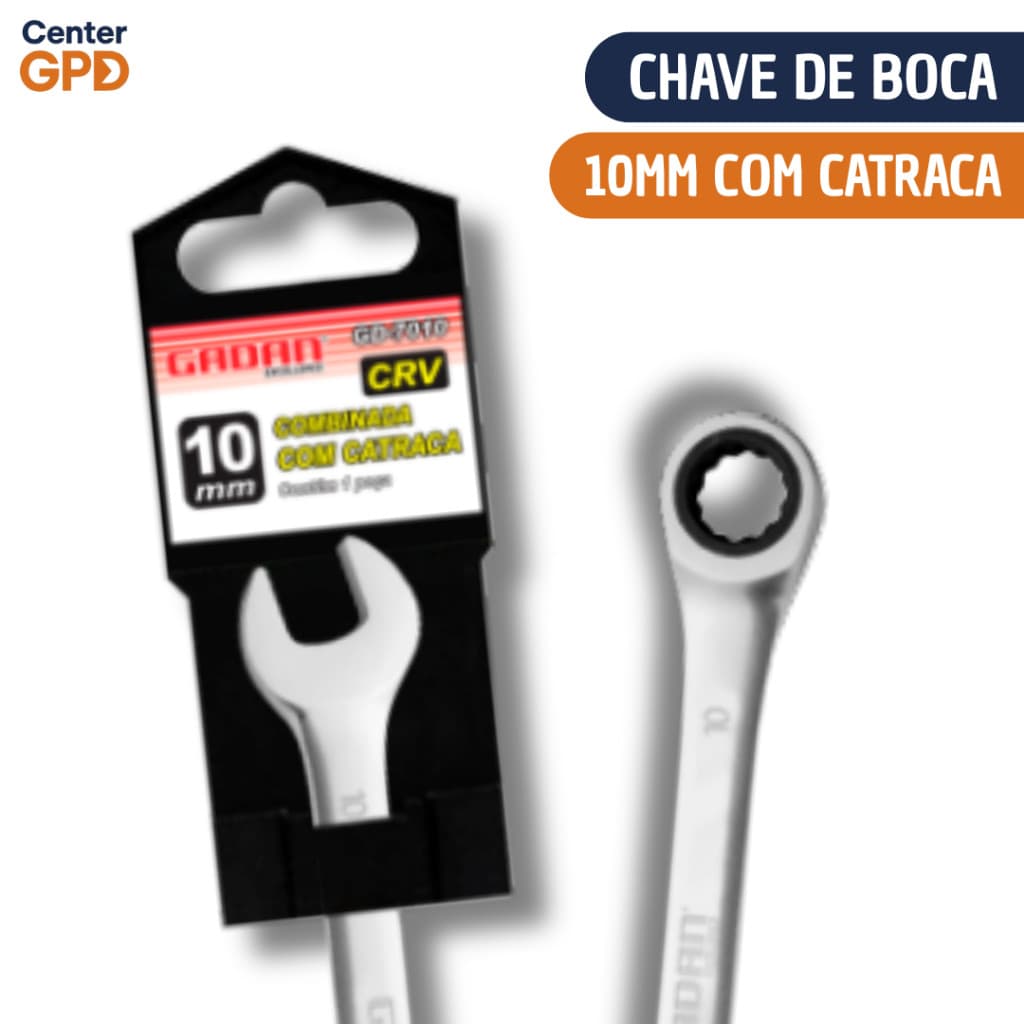 Chave de Boca com Catraca no Tamanho 10mm | Ferramenta para Ajustes