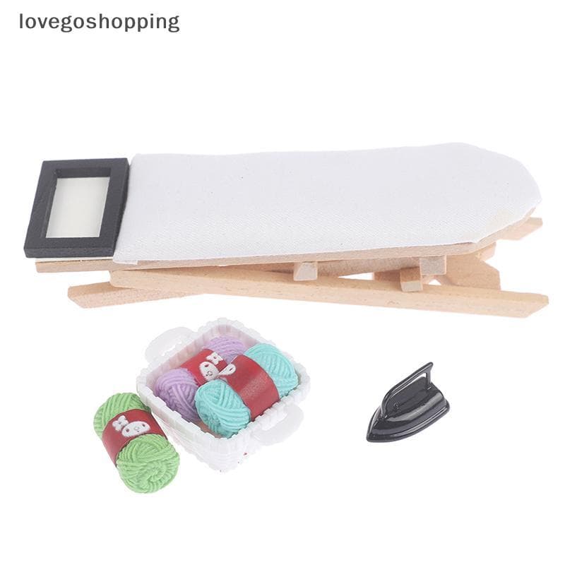 [lovego] 1 : 12 Casa De Bonecas Móveis Em Miniatura Tábua De Passar Roupa Conjunto De Cena Boneca Decoração De BR